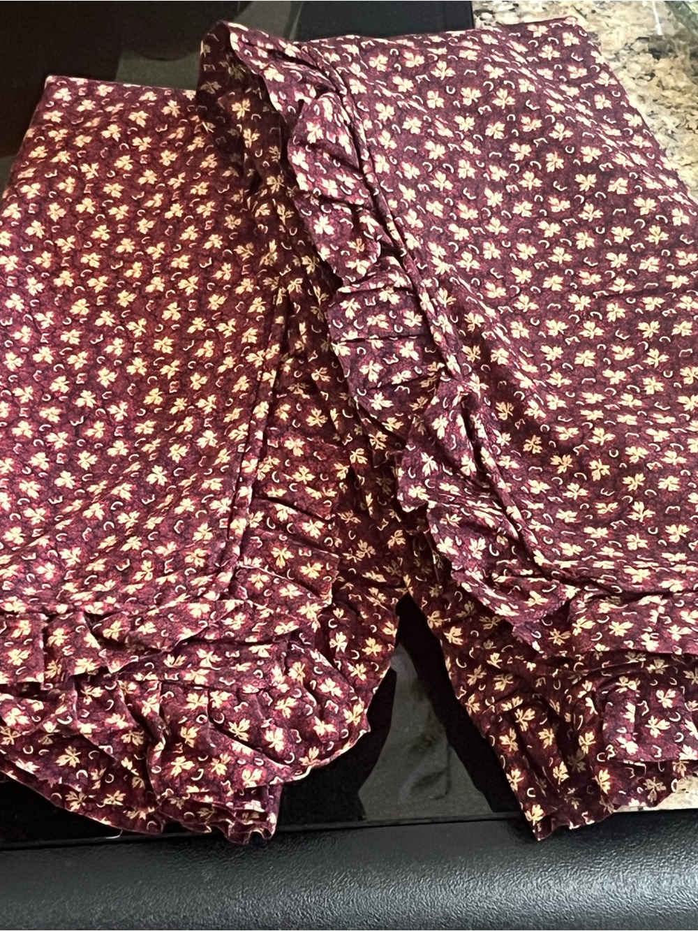 jcpenney Burgundy Floral Ruffled Pillow Shams Set